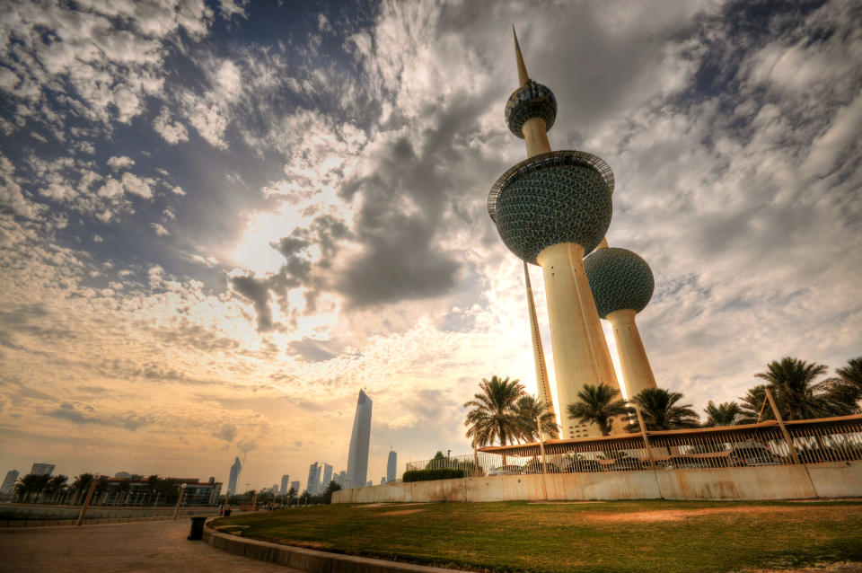 Kuwait Towers Before Sunset. Photo: Getty