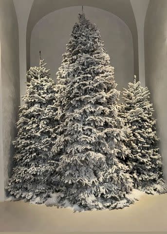 <p>Kim Kardashian/Instagram</p> Kardashian gave a shoutout to her florist, Jeff Leatham, and event planner, Mindy Weiss, for turning her home into a winter wonderland.