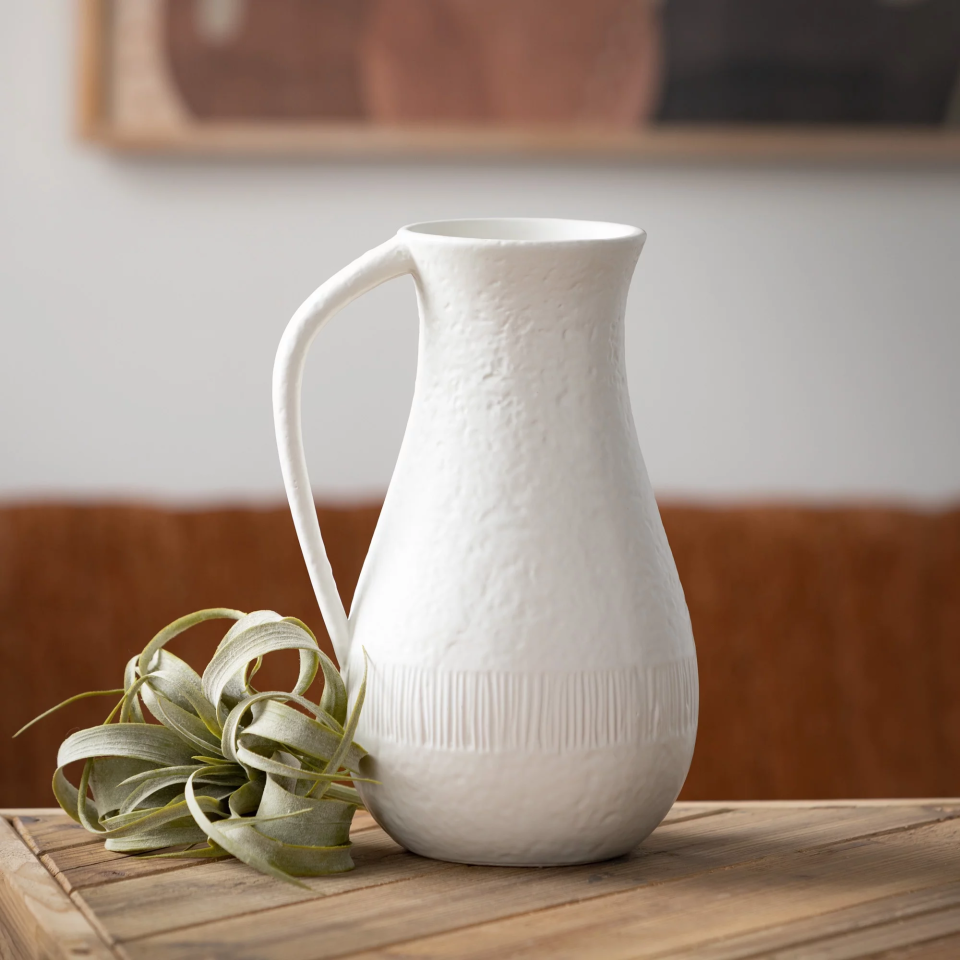 <p><a href="https://go.redirectingat.com?id=74968X1596630&url=https%3A%2F%2Fwww.walmart.com%2Fip%2FSullivans-10-White-Chiffon-Stone-Pitcher%2F3909079292&sref=https%3A%2F%2Fwww.thepioneerwoman.com%2Fholidays-celebrations%2Fg39111501%2Fbest-passover-gifts%2F" rel="nofollow noopener" target="_blank" data-ylk="slk:Shop Now;elm:context_link;itc:0;sec:content-canvas" class="link ">Shop Now</a></p><p>White Chiffon Stone Pitcher</p><p>$26.99</p>