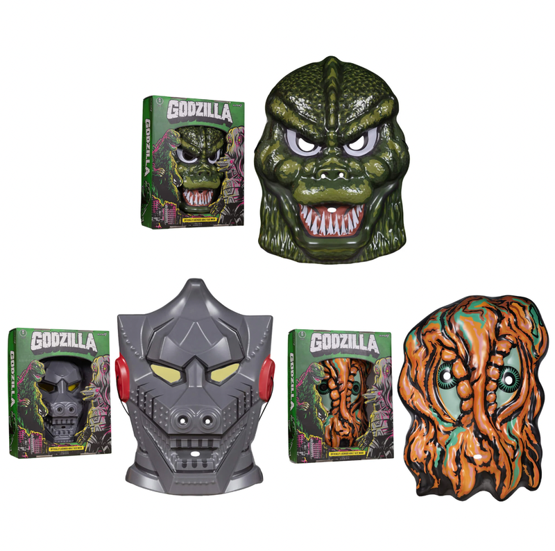 Godzilla masks x Super7 Boodega
