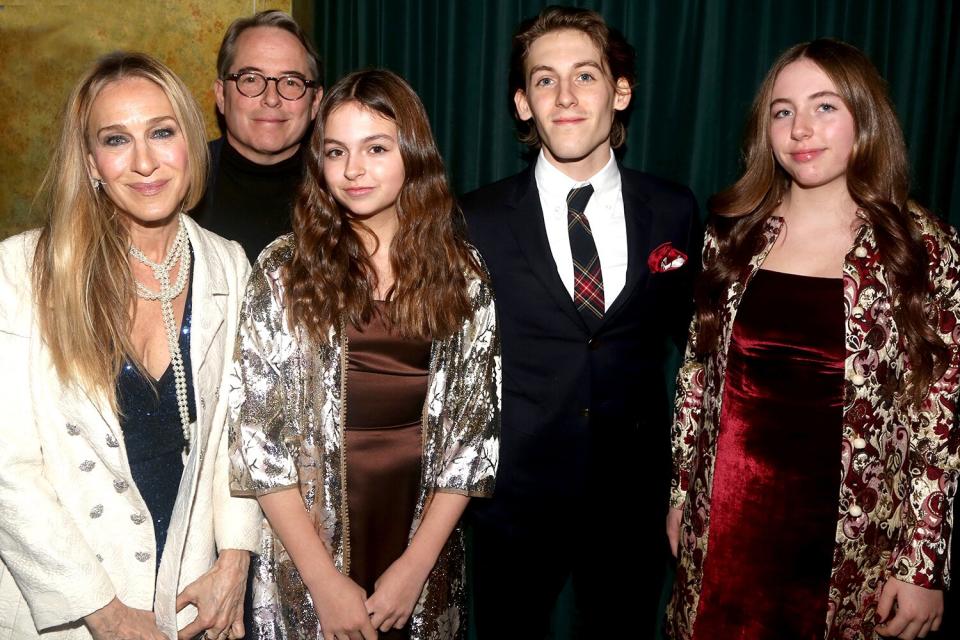 Sarah Jessica Parker, James Wilkie Broderick, Tabitha Hodge Broderick, Marion Loretta Elwell Broderick and Matthew Broderick