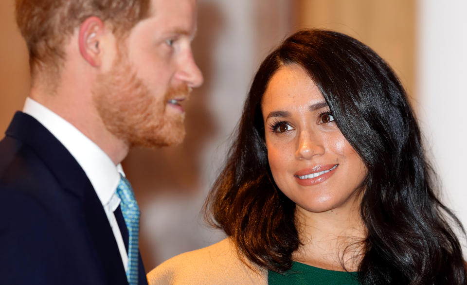 LONDON, UNITED KINGDOM - OCTOBER 15: (EMBARGOED FOR PUBLICATION IN UK NEWSPAPERS UNTIL 24 HOURS AFTER CREATE DATE AND TIME) Prince Harry, Duke of Sussex and Meghan, Duchess of Sussex attend the WellChild awards at the Royal Lancaster Hotel on October 15, 2019 in London, England. (Photo by Max Mumby/Indigo/Getty Images)