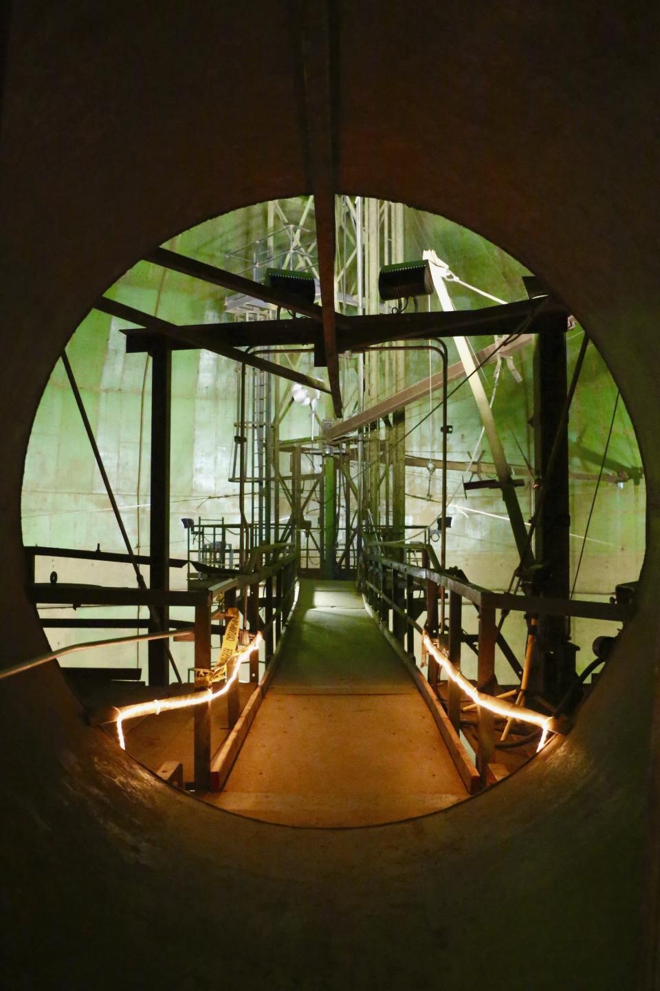 FILE - In this photo provided by the U.S. Navy, the entrance to Tank 19 at the Red Hill Underground Fuel Storage Facility near Pearl Harbor, Hawaii, is seen on Jan. 19, 2019. A trial is set to start on Monday, April 29, 2024, in a case surrounding the 2021 leaked jet fuel into the Navy water system that serves 93,000 people on and around the Pearl Harbor base. There are 17 people suing the United States over the leak and continuing health problems they argue are tied to the tainted water. (Shannon Haney/U.S. Navy via AP, File)