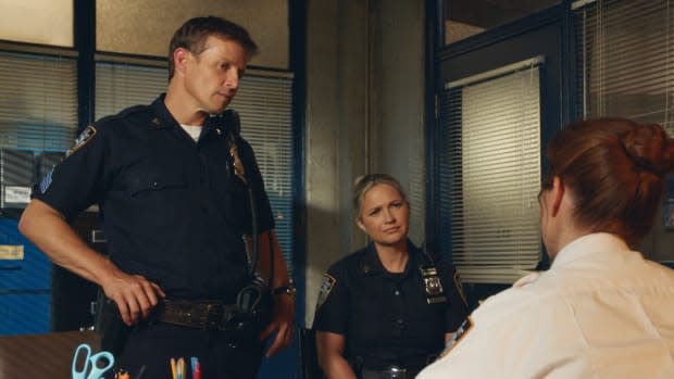 <p> Will Estes as Jamie Reagan and Vanessa Ray as Officer Eddie Janko</p><p>Photo: CBS ©2022</p>