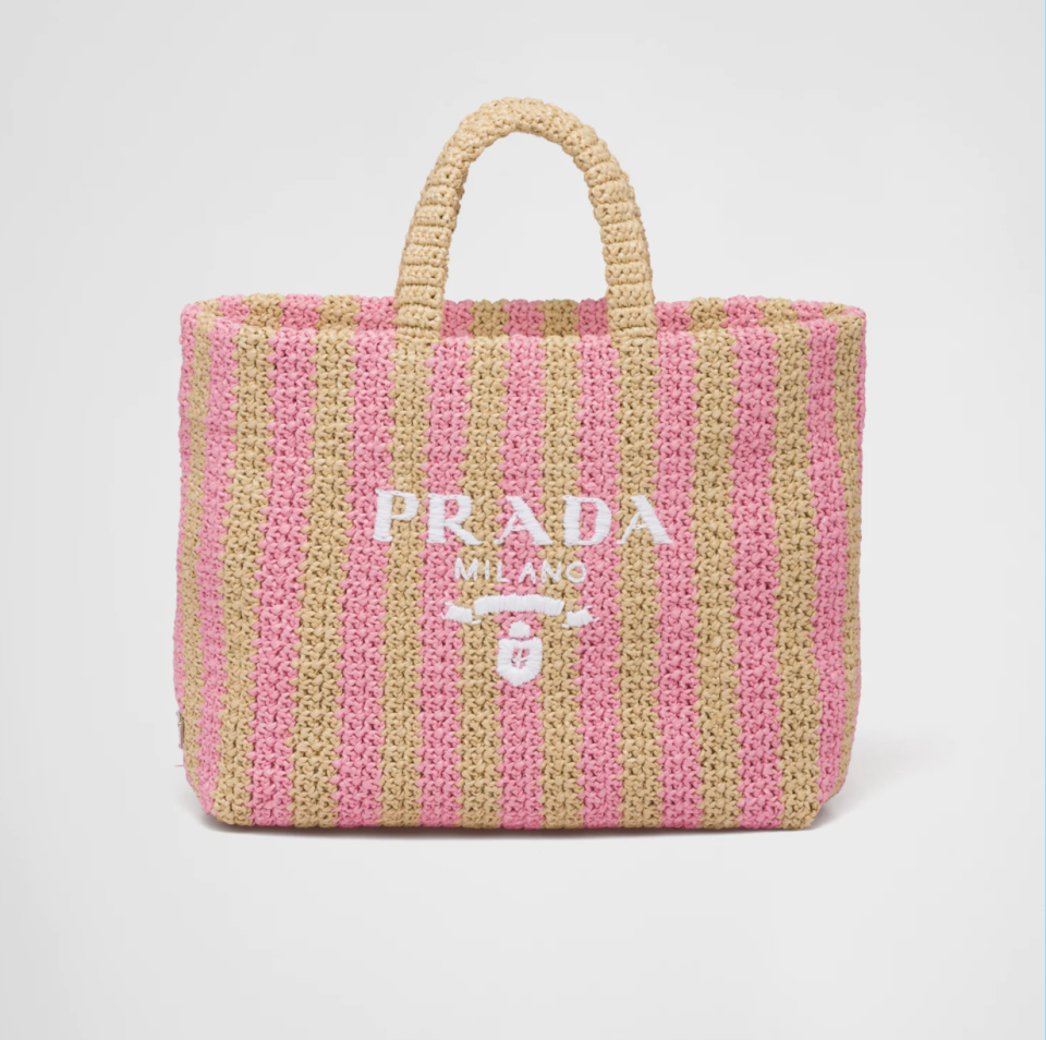 4) Large Raffia Tote Bag