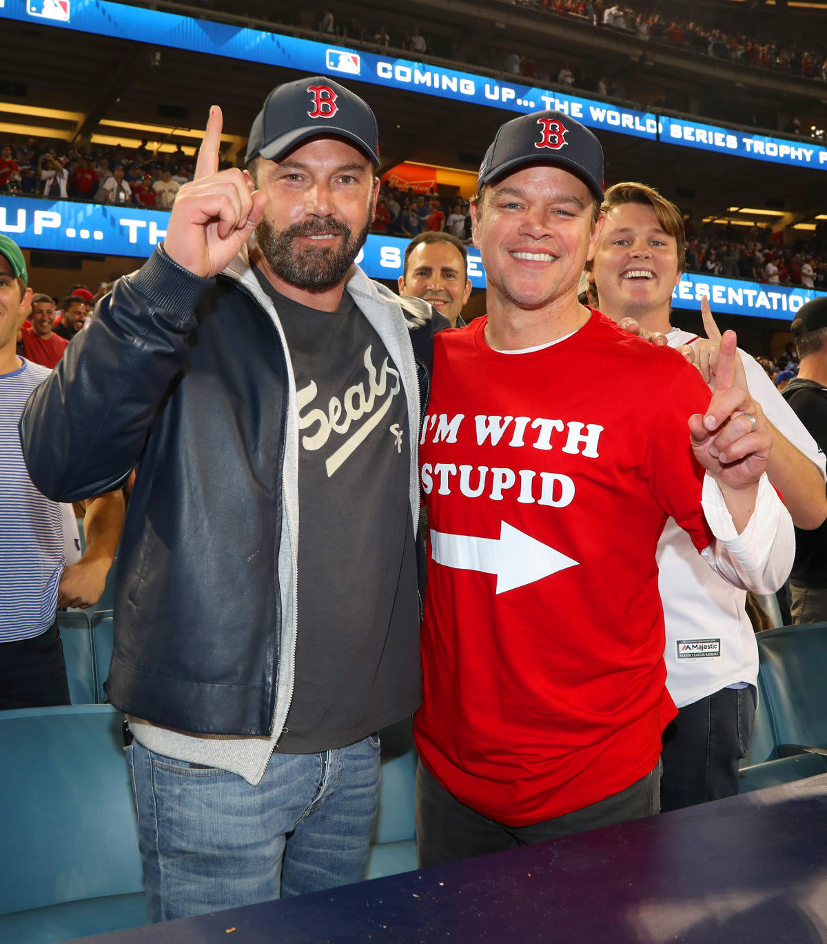 Ben Affleck & Matt Damon Signed Authentic Boston Red Sox Jersey