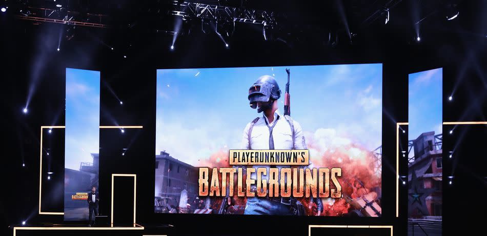 PUBG logo on screen during game announcement.