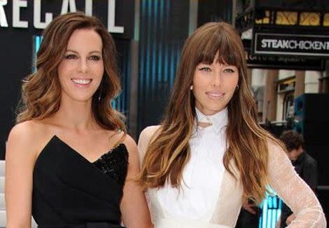 Jessica Biel and Kate Beckingsale wow at the London premiere of Total Recall