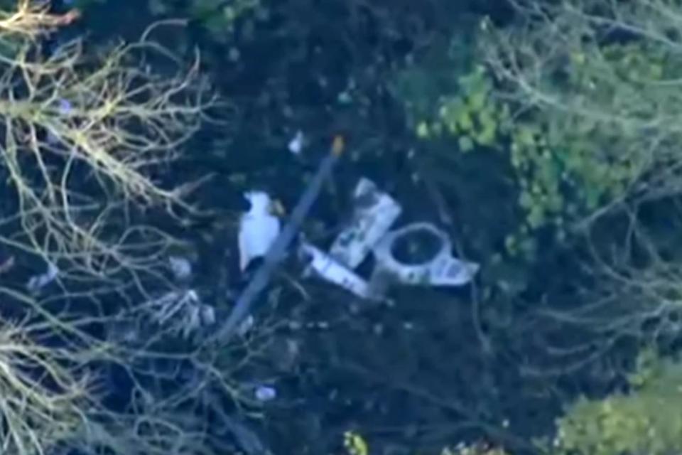 An aerial shot of the crash (Sky News)