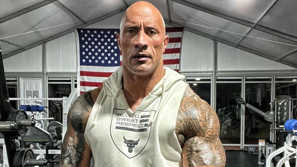 Dwayne Johnson has explained why he pees in water bottles at the gym. (Instagram/The Rock)