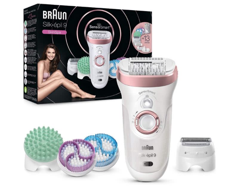 Braun Silk-épil 9 9/990 SkinSpa SensoSmart Epilatore Donna Oro Rosa Senza Fili