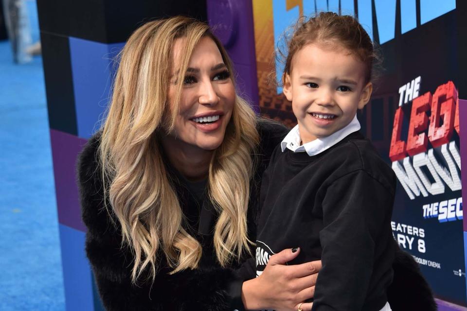 A file photo of Naya Rivera and son Josey Hollis Dorsey at a movie premiere in California (AFP via Getty Images)