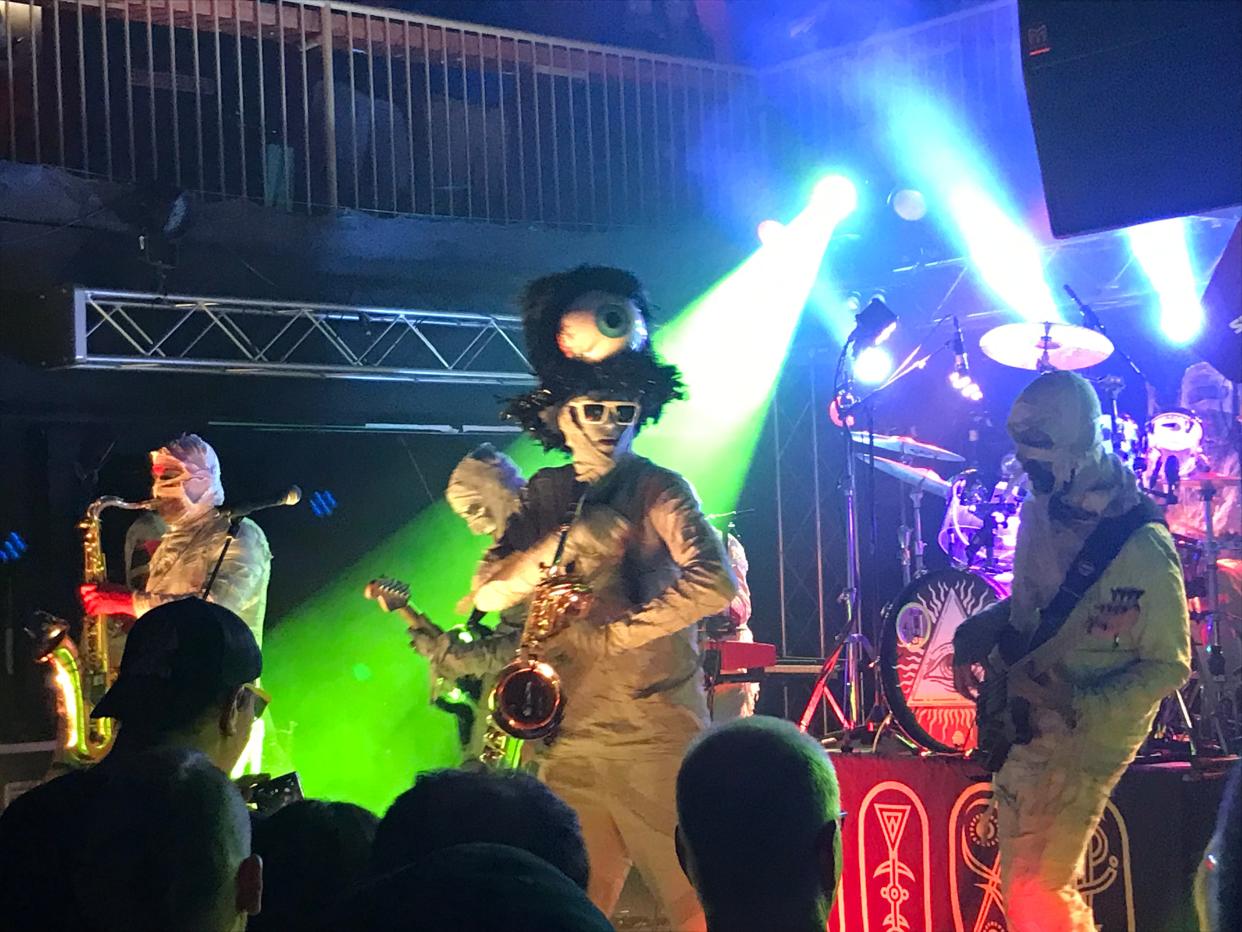 Nashville funk band Here Come The Mummies entertained a Jergel's Rhythm Grille crowd.