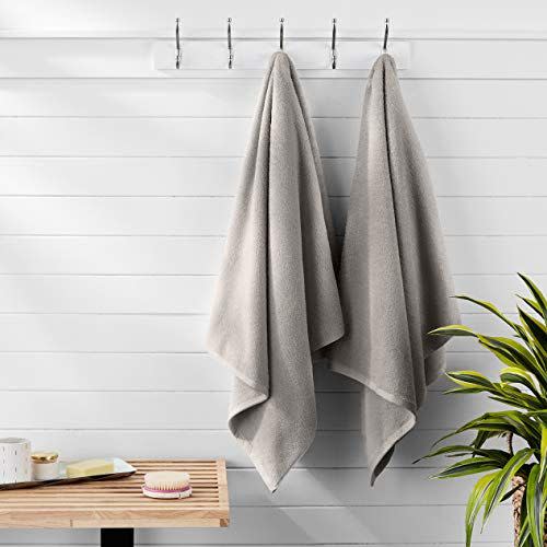 3) Amazon Basics 100% Cotton Quick-Dry Bath Towels