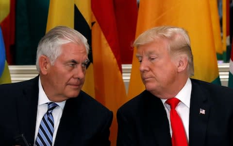 Rex Tillerson has made very few public comments on the president since being sacked - Credit: Reuters&nbsp;