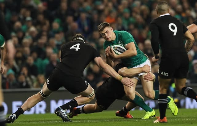 New Zealand’s Brodie Retallick starred in the win over Ireland