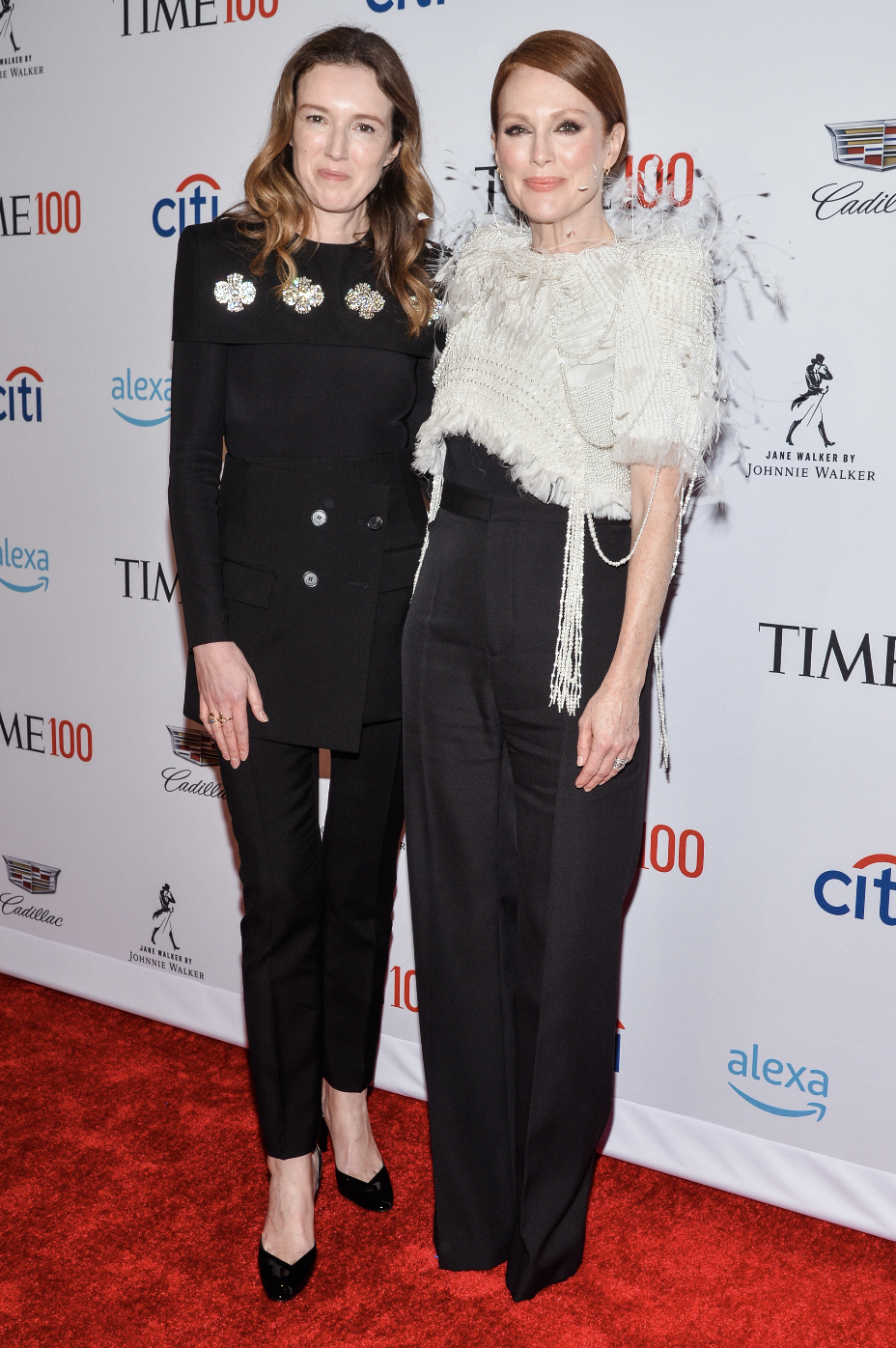 <p>Moore accompanied the royal wedding dress designer at the 2019 Time 100 Gala at Jazz at Lincoln Center in New York, and naturally chose to wear a Givenchy outfit of her design. <em>[Photo: PA]</em> </p>