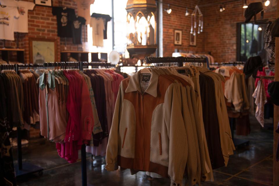 Clothing on display at H Bar C in Nashville. The company recently opened a retail pop-up in Los Angeles.