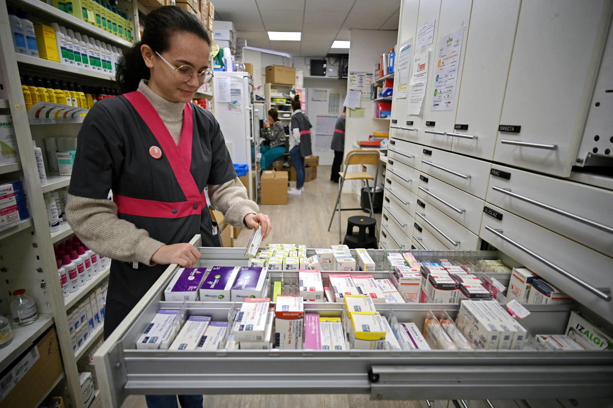 Dans une pharmacie à Colomiers, en Haute-Garonne, le 23 mars 2023.