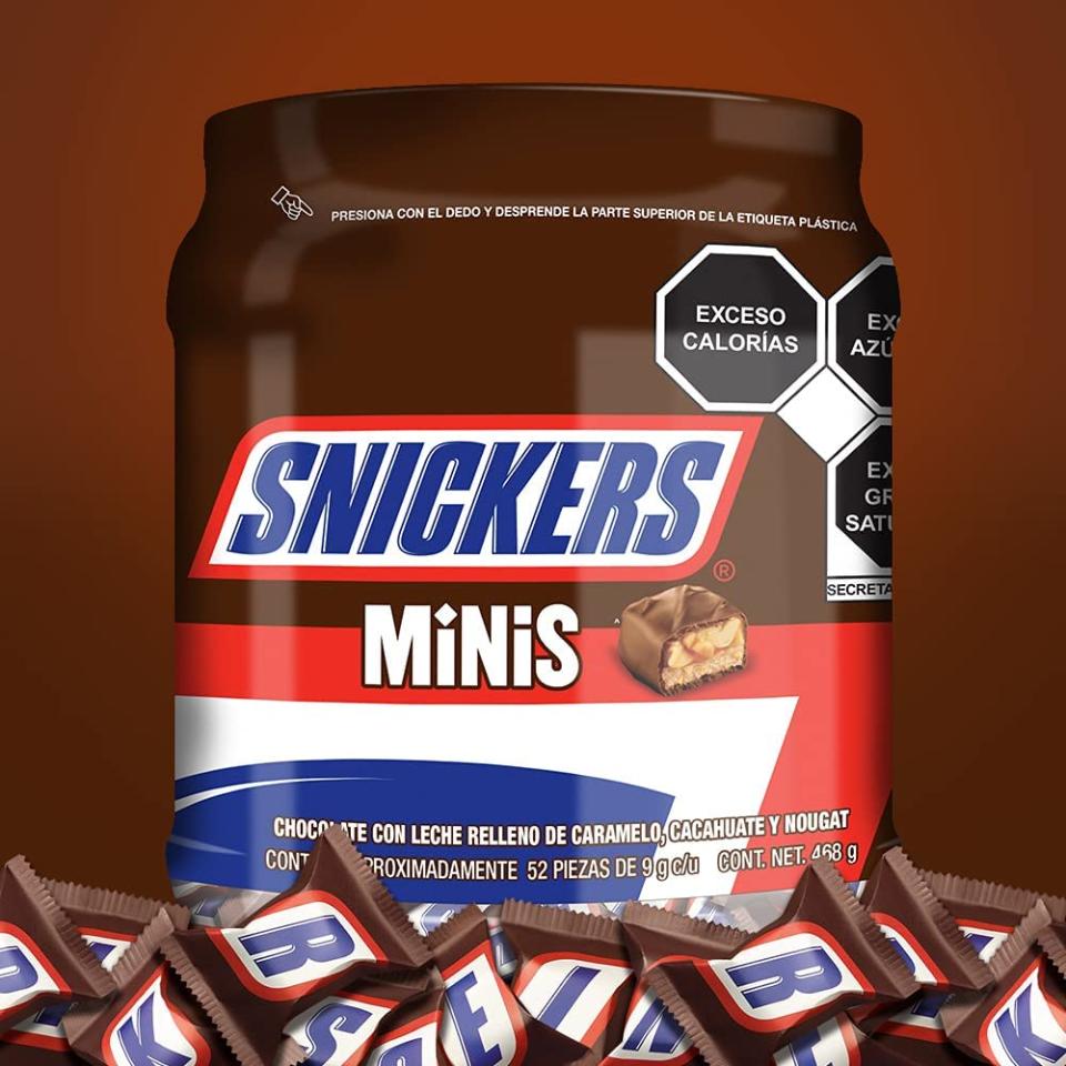 Chocolate Snickers Mini 52 piezas, 468g/Amazon.com.mx