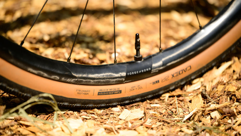 F+B gravel wheels raw carbon on display