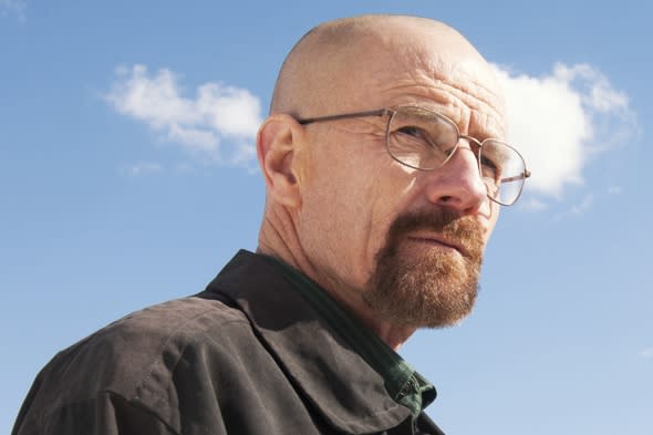 Devon rock face looks like Walter White from Breaking Bad