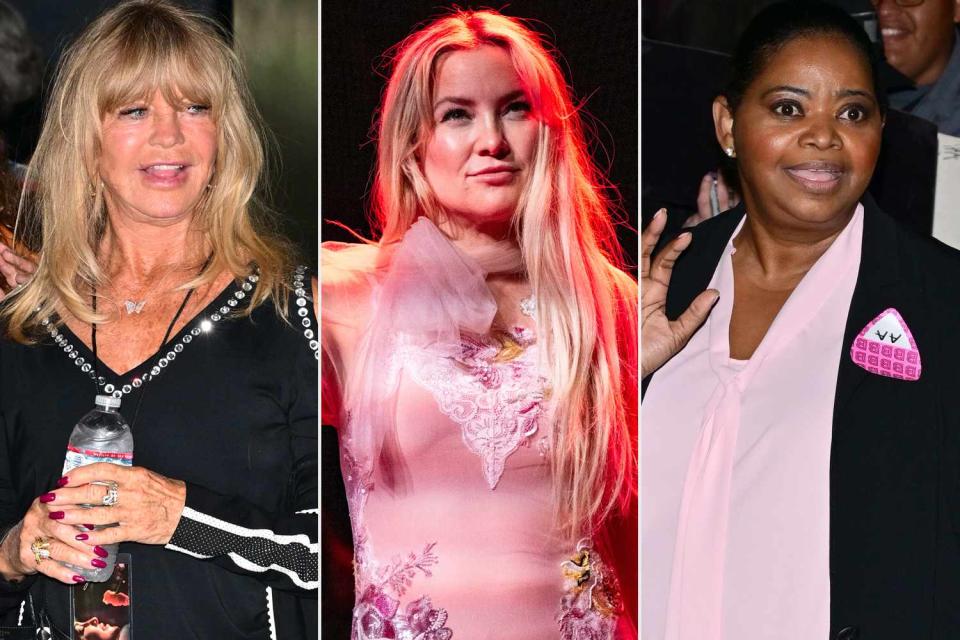 <p>London Entertainment/GC Images; Scott Dudelson/Getty; London Entertainment/GC Images</p> Goldie Hawn (left) and Octavia Spencer (right) attended Kate Hudson’s album release party on May 18 in Los Angeles, where Hudson (middle) performed