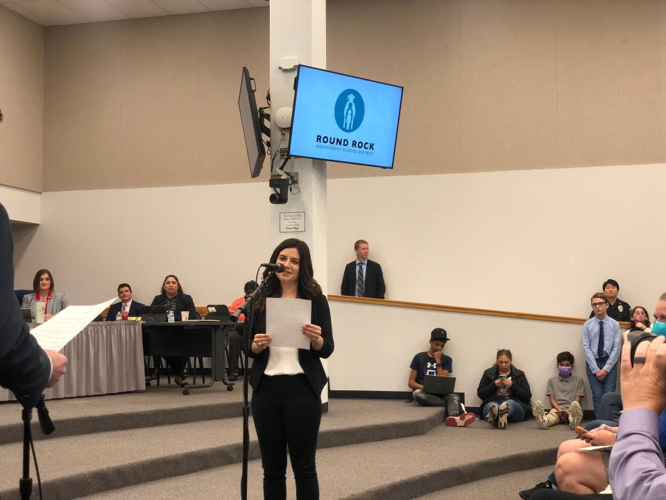 Alicia Markum was sworn in as a trustee on the Round Rock school board.