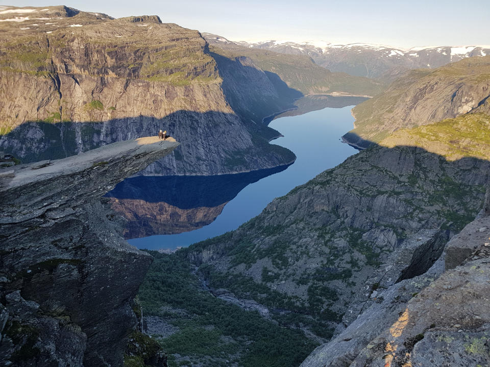 The famous site in south-western Norway (Trolltunga Adventures/Caters News)