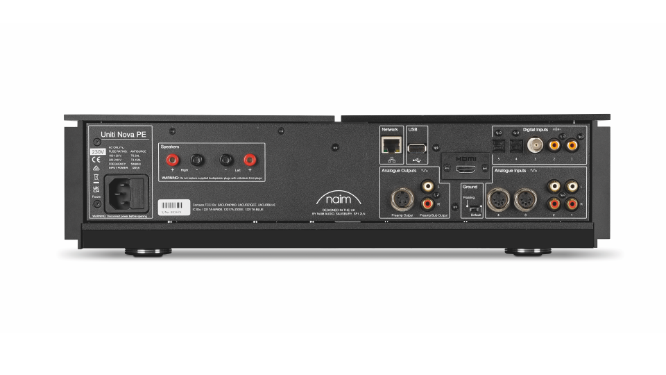 Naim Uniti Nova PE back panel shot on white background