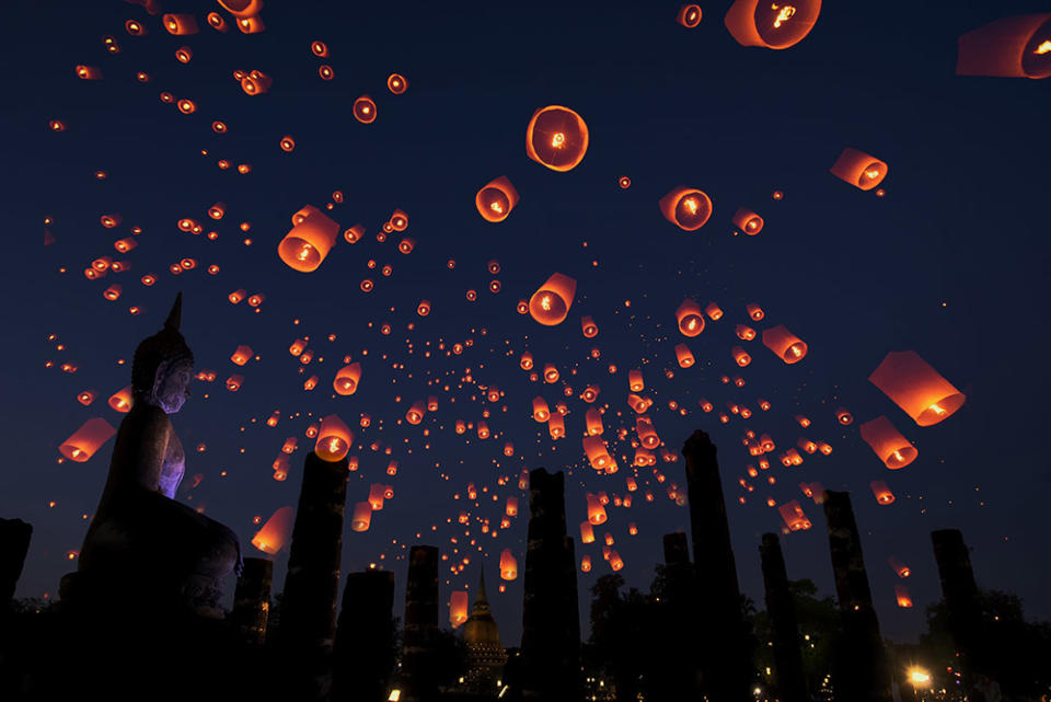 素可泰水燈節（Image Source : Getty Creative/iStockphoto）
