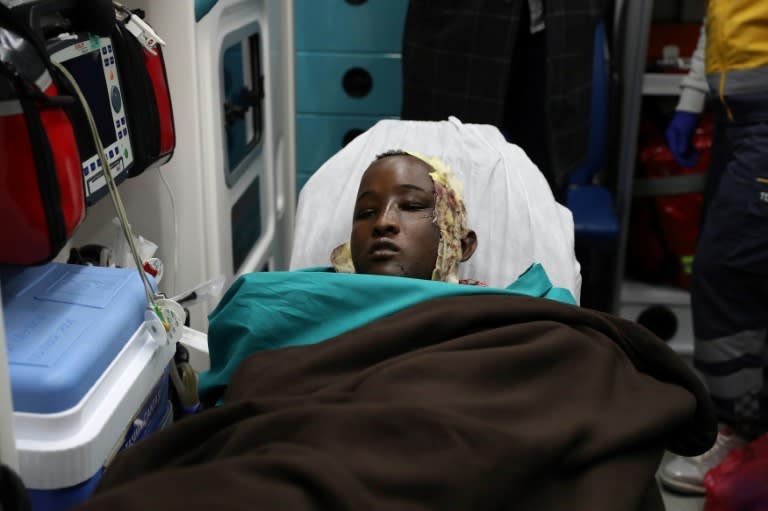 A boy injured in the Mogadishu bombing is among the injured people taken to Turkey for treatment