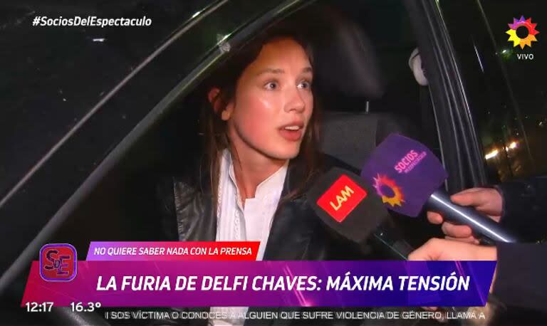 Delfina Chaves se molestó ante un comentario de Santiago Sposato, cronista de LAM (Foto: Captura de TV / eltrece)