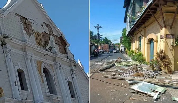 菲律賓發生規模7.1淺源地震。（圖／翻攝自Twitter／@eripolca）