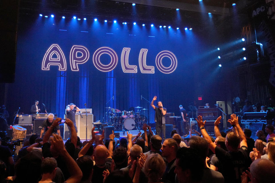 NEW YORK, NEW YORK - SEPTEMBER 10: Pearl Jam performs onstage at Pearl Jam Performs Live At The Apollo Theater For SiriusXM's Small Stage Series on September 10, 2022 in New York City. (Photo by Kevin Mazur/Getty Images for SiriusXM)