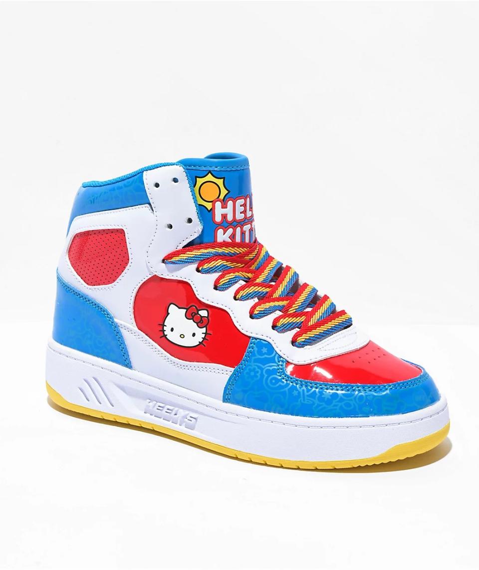 Hello Kitty x Heelys high-top sneaker, hello kitty collaboration, shoe collaboration, 