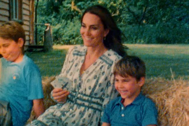 <p>The Prince and Princess of Wales/Youtube</p> Prince George, Catherine, Princess of Wales, and Prince Louis in the Sept. 9, 2024 video