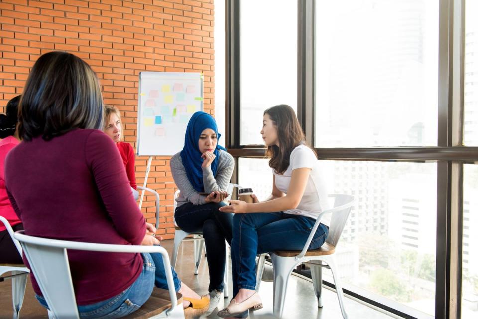 Group therapy is one of the options often offered on the NHS (Alamy/PA)