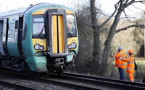 Train at scene of level crossing crash - Credit: Peter Macdiarmid/LNP