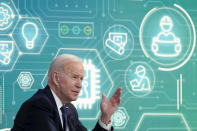 FILE - President Joe Biden speaks during an event to support legislation that would encourage domestic manufacturing and strengthen supply chains for computer chips in the South Court Auditorium on the White House campus, March 9, 2022, in Washington. (AP Photo/Patrick Semansky, File)