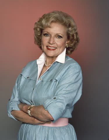 <p>Herb Ball/NBCU Photo Bank</p> THE GOLDEN GIRLS -- Season 1 -- Pictured: Betty White as Rose Nylund