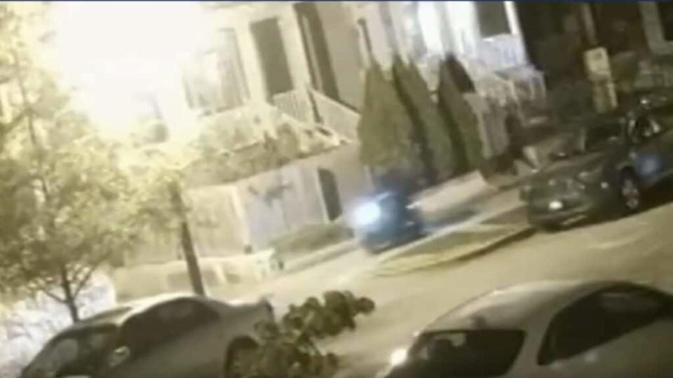 Karon Hylton-Brown, shown riding an electric scooter in security video captured the night of Oct. 23, succumbed to his injuries Monday after he was hit by a car shortly after this picture was taken, reportedly being chased by Washington, D.C. police.