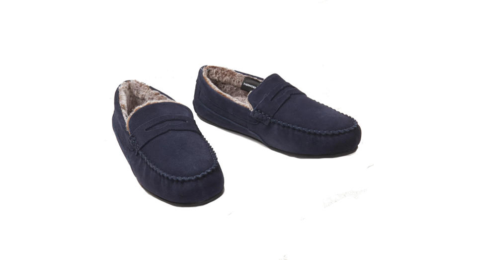 Suede Slippers with Freshfeet 