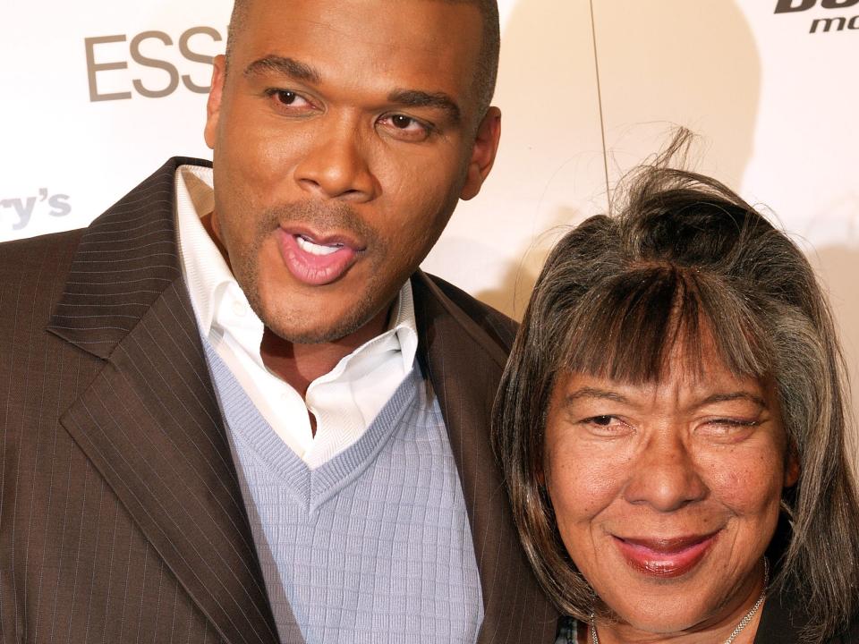 Tyler Perry with his mother.