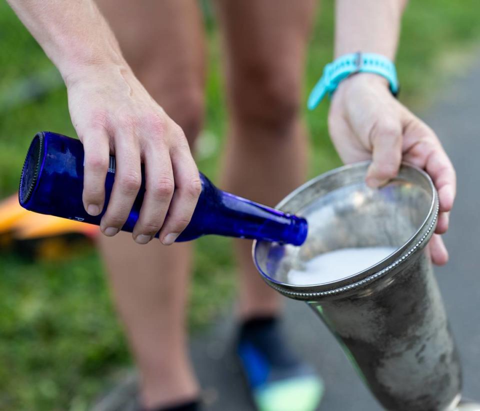 “I would of course love to see it become a bigger thing,” Elizabeth Laseter says of the beer mile, “but I think it’s gonna be hard, you know, when there’s alcohol behind it.” Joshua Komer/CharlotteFive