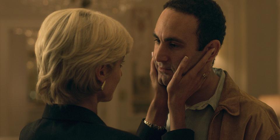 Princess Diana (Elizabeth Debicki) and Dodi Fayed (Khalid Abdalla) in season six of "The Crown."