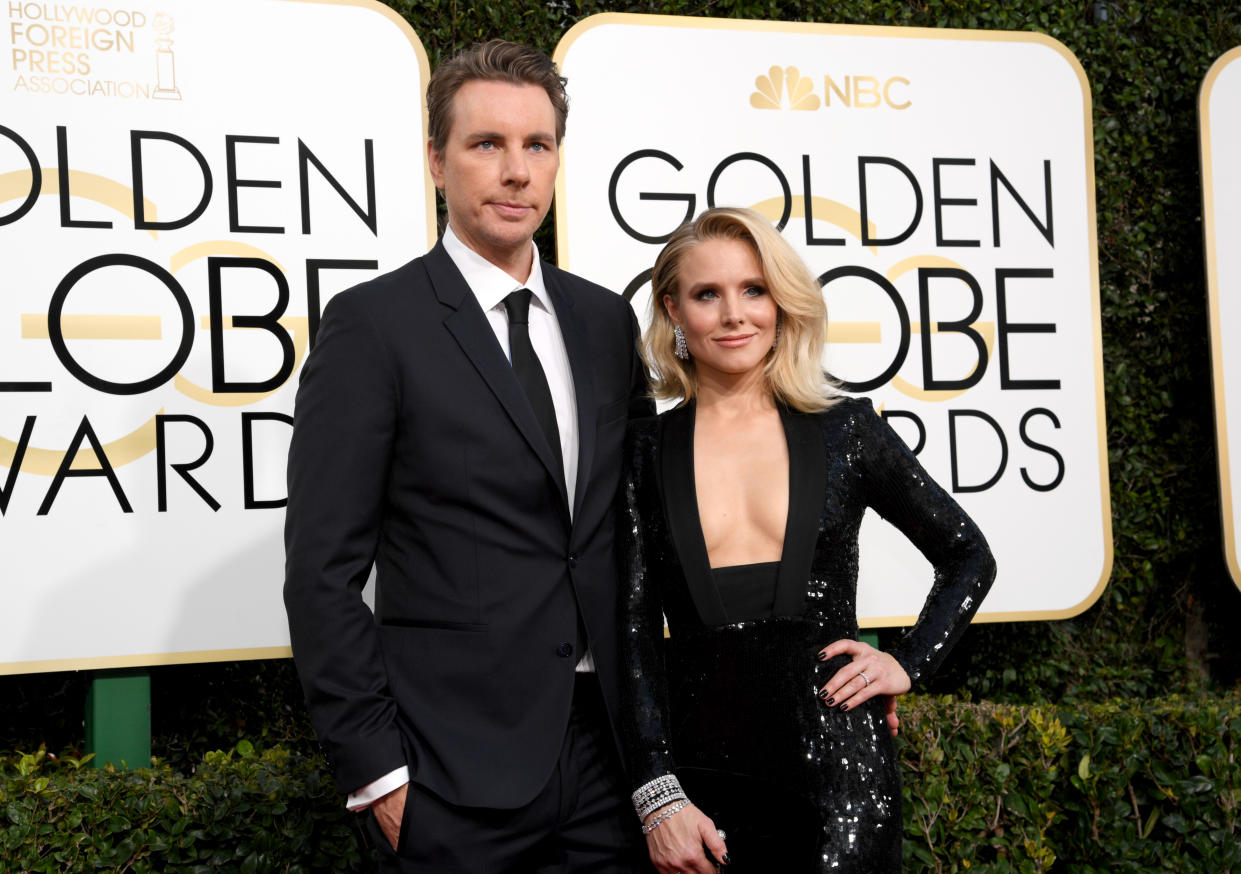 Kristen Bell has admitted she was once forced to breast feed her husband Dax Shepard [Photo: Getty]