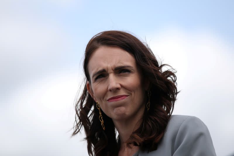 FILE PHOTO: New Zealand Prime Minister Ardern is seen during a joint press conference at Admiralty House in Sydney