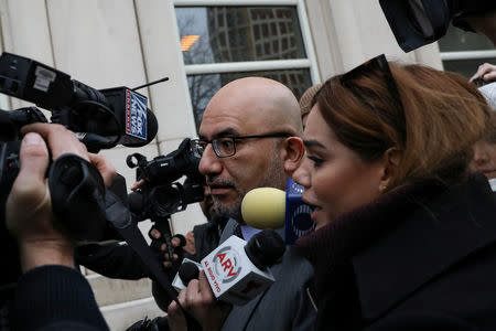 Attorney for Joaquin Guzman, the Mexican drug lord known as "El Chapo", Eduardo Balarezo arrives at the Brooklyn Federal Courthouse, for the trial of Guzman in the Brooklyn borough of New York, U.S., February 5, 2019. REUTERS/Brendan McDermid