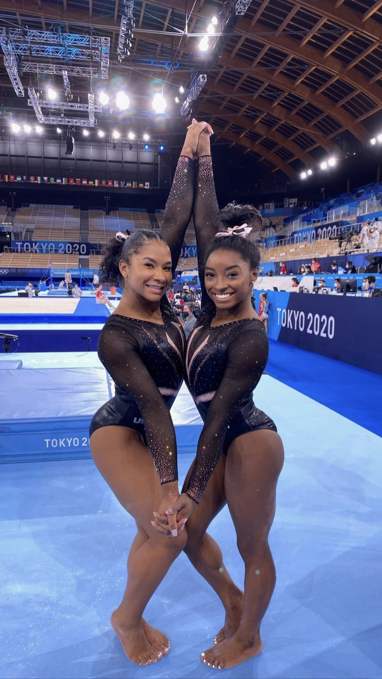 Simone Biles and Jordan Chiles